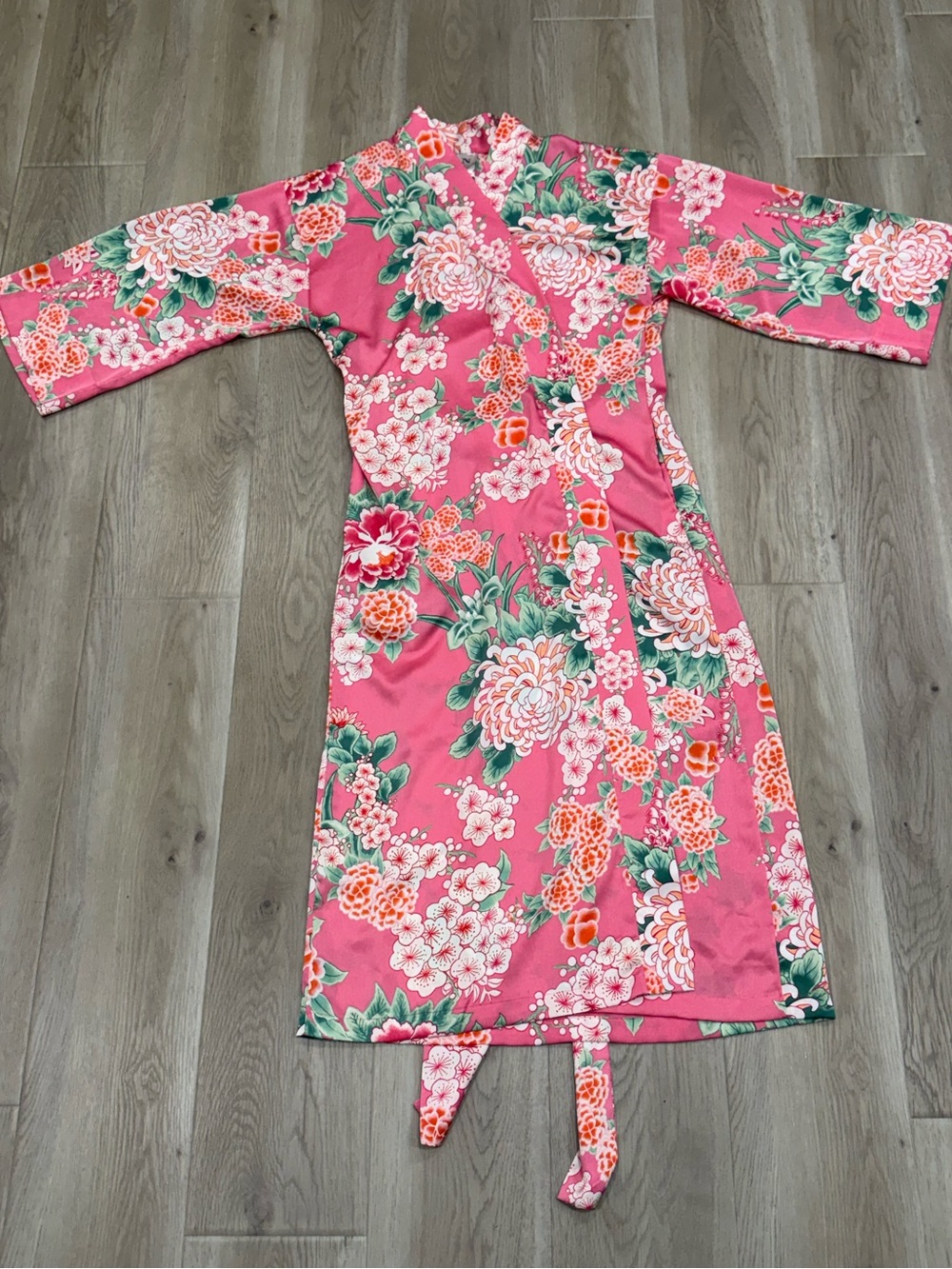 Natori Pink Floral Kimono Robe Women’s Small Japanese-Inspired